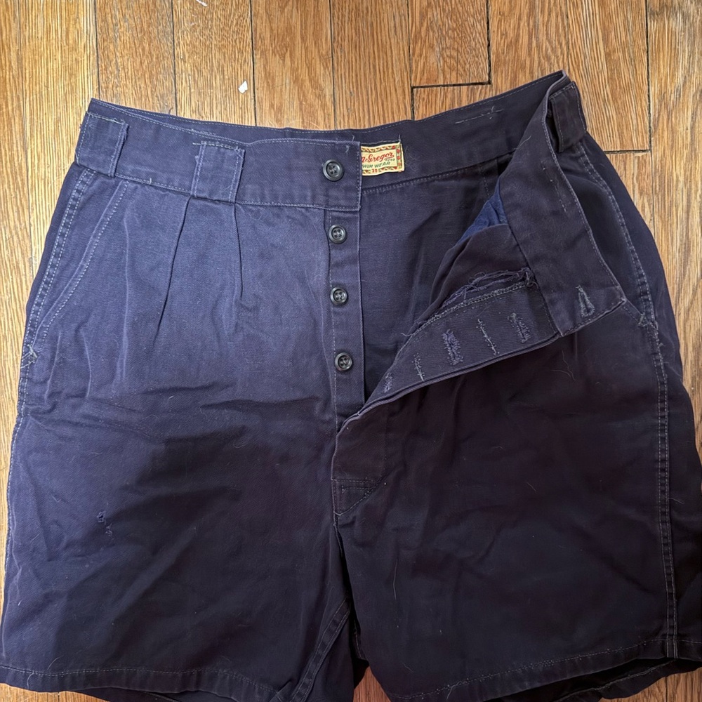 McGregor Dark Blue Button-Fly Men's Shorts